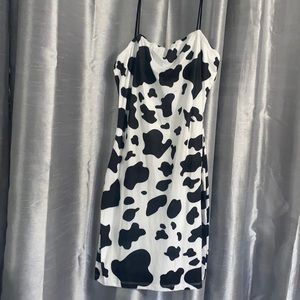 Cow print dress